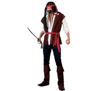 Wicked Costumes Mens Caribbean Pirate Fancy Dress Costume - Medium