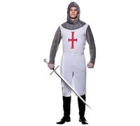 Wicked Costumes Mens Crusader Knight Fancy Dress Costume - Plus Size