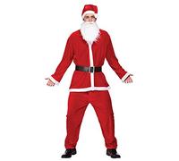 Wicked Costumes Mens Deluxe Velour 5 Piece Santa Suit - One Size