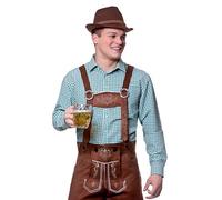 Wicked Costumes Mens Green Checkered Bavarian Oktoberfest Shirt - Small