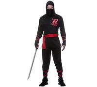 Wicked Costumes Mens Ninja Assassin Fancy Dress Costume - Large