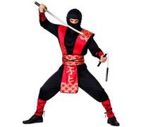 Wicked Costumes Mens Ninja Fancy Dress Costume - Deluxe Samurai Warrior Halloween Party Outfit