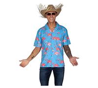 Wicked Costumes Mens Pink Flamingo Hawaiian Shirt - Medium