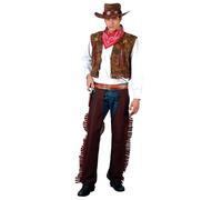 Wicked Costumes Mens Western Cowboy Fancy Dress Costume - Large