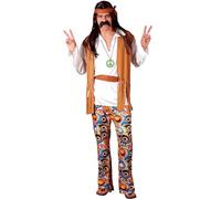 Wicked Costumes Mens Woodstock Hippie Fancy Dress Costume - Small
