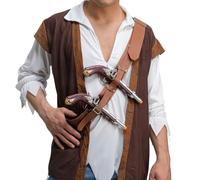 Wicked Costumes Over-Shouler Double Pirate Holster & Pistols Fancy Dress Accessory