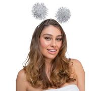 Wicked Costumes Silver Tinsel Headboppers on Headband Fancy Dress Accessory