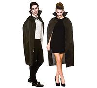 Wicked Costumes Vampire Cape with Stand Up Collar - Black
