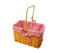 Wicked Costumes Wicker Basket with Red Gingham Fancy Dress Costume Accessory