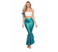 Womens Mermaid Skirt Fancy Dress Costume - Small (UK 10-12) Blue