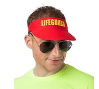 Wicked Cosutmes Adult Unisex Beach Life Guard Visor Fancy Dress Hat Accessory