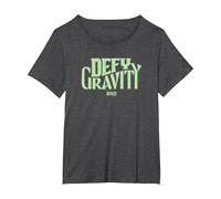 Wicked Defy Gravity T-Shirt, Women's Plus, Dark Heather Grey, 2X