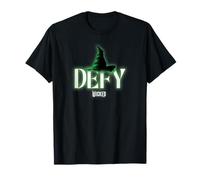 WICKED Defy T-Shirt - Women's - Black - Small - Short Sleeve - V-Neck - Classic Fit - Wicked Movie T-Shirt - Wicked Fans, Broadway Enthusiasts, Holiday Shoppers
