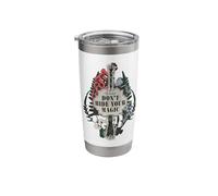 Wicked Don’t Hide Your Magic Floral Broom Stainless Steel Insulated Tumbler