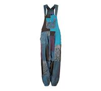 Wicked Dragon Patchwork Harem Dungarees (Blue, M/L)