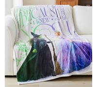 Wicked Elphaba and Glinda Bedding Throw - Super Soft Cozy Blanket - Because I Knew You, 46 in x 60 in, (Officially Licensed Product) by Franco
