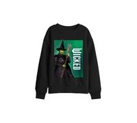 Wicked Elphaba Broom Kids Sweatshirt, Black | Size: 5-6 Years Wicked Black 5-6 Years