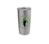 Wicked Elphaba Enchanted Broom Silhouette Stainless Steel Insulated Tumbler