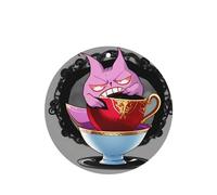 Wicked Fantasy Teacups Pattern Car Air Fresheners 4 Pcs Round Shape Hanging Aromatherapy Tablets Scented Fresheners For Bedroom Bathroom