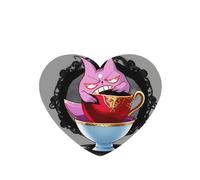 Wicked Fantasy Teacups Pattern Car Air Fresheners 6 Pcs Heart Shape Hanging Aromatherapy Tablets Scented Fresheners For Bedroom Bathroom
