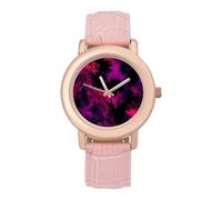 Wicked Feather Tie-Dye Cute Watches for Women Fashion Paint Adjustable Wrist Watch Work Workout