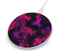 Wicked Feather Tie-Dye Fast Portable Charger Round Phone Charging Pad 10W for Travel Work