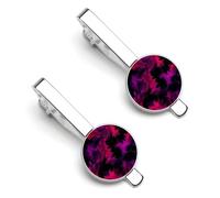 Wicked Feather Tie-Dye Silver Tie Clip Suit Accessories for Men Necktie Bar Set Pin Business Wedding