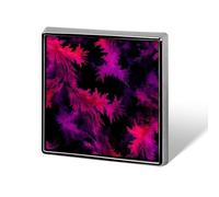 Wicked Feather Tie-Dye Square Brooch Metal Pin Badges Classic Lapel Pins Jewellery Unisex