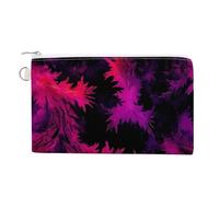 Wicked Feathers Tie-Dye Canvas Coin Purse Fashion Travel Makeup Bag