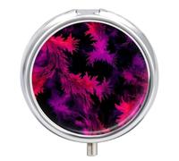 Wicked Feathers Tie-Dye Round Pill Box Organiser 3 Compartment Medicine Case