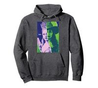 Wicked: For Good Glinda and Elphaba Split Portrait Pullover Hoodie, Adult Unisex, Dark Heather Grey, X-Large