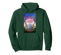 Wicked: For Good Glinda Bubble Poster Pullover Hoodie, Adult Unisex, Dark Green, XX-Large