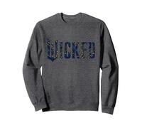 Wicked: For Good Ozian Pattern Logo Sweatshirt, Adult Unisex, Dark Heather Grey, Small