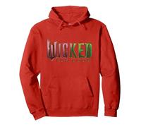Wicked: For Good Pink To Green Logo Pullover Hoodie, Adult Unisex, Red, XX-Large