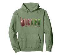 Wicked: For Good Pink To Green Logo Pullover Hoodie, Adult Unisex, Sage Green, Medium