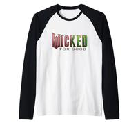 Wicked: For Good Pink To Green Logo Raglan Baseball Tee