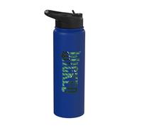 Wicked: for Good Torn Green Collage Logo Stainless Steel Insulated Water Bottle