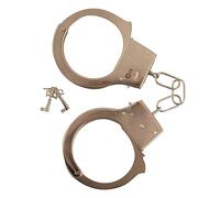 Wicked Fun Ladies British WPC Police Cop Woman Hat Tie Badge Cuffs Fancy Dress 4 Pcs Set (Handcuffs)