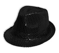 Wicked Fun Mens Ladies Trilby HAT Sequin Fedora HAT 1920'S Gangster Fancy Dress Dance Show Unisex Accessory (Purple)