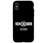 Wicked Generation X Funny Slang Pop Culture Vintage Sarcasm Case for iPhone X/XS