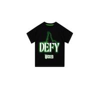 Wicked Girl's Elphaba Defy T-Shirt in Black | Size: 9-10 Years Wicked Black 9-10 Years