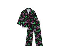 Wicked Girl's Elphaba & Glinda Button Up Pyjamas in Black | Size: 4-5 Years Wicked Black 4-5 Years