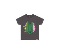 Wicked Girl's Elphaba & Glinda Glittery W T-Shirt in Grey | Size: 4-5 Years Wicked Grey 4-5 Years