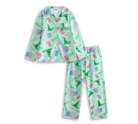 Wicked Girls Green Long Sleeve Long Leg Pyjama Set | Cartoon Character Print | Comfortable Nightwear for Sleepovers & Relaxation | Movie Themed Kids PJs Merch - 11-12 Years