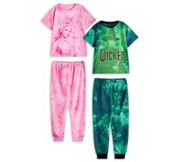 Wicked Girls Multicoloured Glinda & Elphaba Multi-Pack of 2 Short Sleeve Long Leg Pyjama Set - 5-6 Years