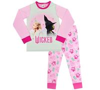 WICKED Girls Pyjamas Glinda Elphaba Nightwear PJs, 7-8 Years Multicolour