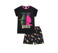 WICKED Girls Short Pyjama Set Kids PJ's (13-14 Years) Black