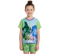 Wicked Girls Short Pyjamas | Official Summer PJ Set | Elphaba & Glinda Sleepwear | Kids Short Sleeve Top & Shorts