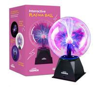 WICKED GIZMOS 8" Magic Plasma Ball - Touch Sensitive Van De Graaf Glass Lightning Sphere - Classic Novelty Retro Fun Valentines Toy for Him Gadget Gift Lamp