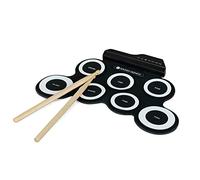 WICKED GIZMOS Electronic Drum Mat - Portable Roll Up Digital Music Pad Instrument for Beginners and Children - Learn to Play and Record your Own Beats - Digital Snare Tom Crash Ride Pedal Sticks